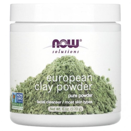 NOW Foods, Solutions, 유러피안 클레이 파우더, 170g(6oz)
