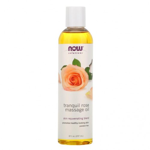 NOW Foods, Solutions, 트랜퀼 로즈 마사지 오일, 237ml(8fl oz)