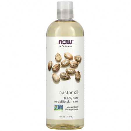 NOW Foods, Solutions, 캐스터오일, 473ml(16fl oz)