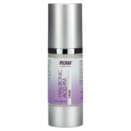 NOW Foods, Solutions, 히알루론산 PM 크림, 59ml(2fl oz)