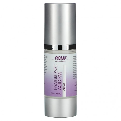 NOW Foods, Solutions, 히알루론산 PM 크림, 59ml(2fl oz)