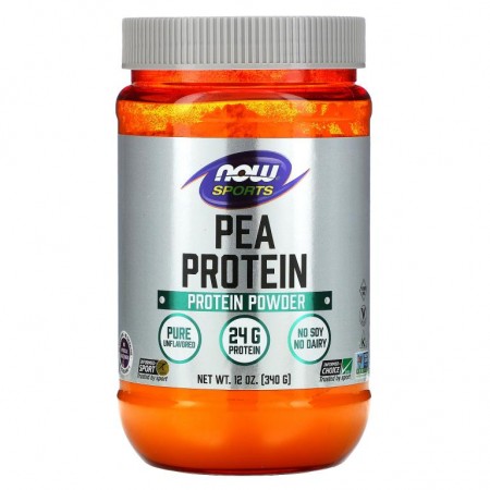NOW Foods, Sports, 완두콩 단백질, 순수 무맛, 340g(12oz)