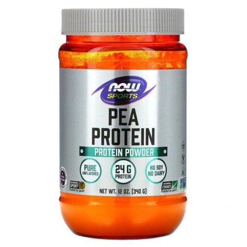 NOW Foods, Sports, 완두콩 단백질, 순수 무맛, 340g(12oz)