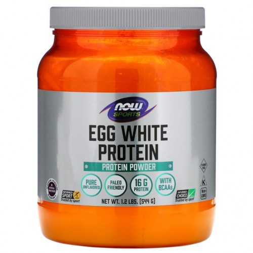 NOW Foods, Sports, 계란 흰자 단백질, 프로틴 파우더, 544g(1.2lb)