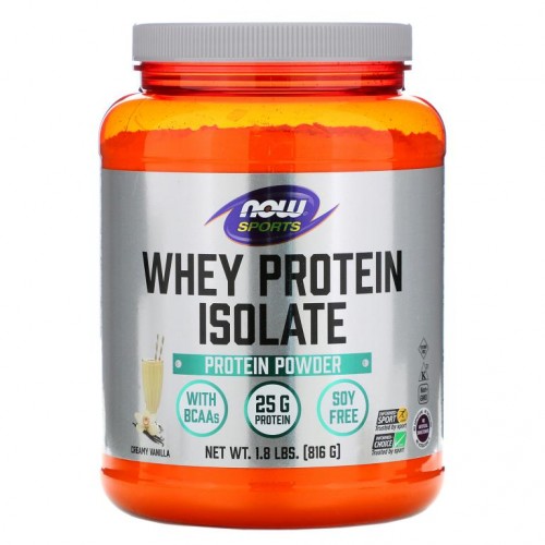 NOW Foods, Sports, 분리 유청 단백질, 크리미 바닐라, 816g(1.8lbs)