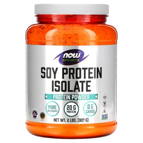 NOW Foods, Sports, 분리 대두 단백질, 자연스러운 무맛, 907g(2lbs)