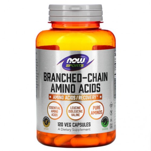 NOW Foods, Sports, 분지사슬아미노산, 베지 캡슐 120정