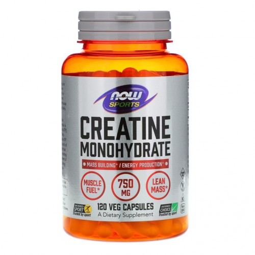 NOW Foods, Sports, 크레아틴 일수화물, 750mg, 베지 캡슐 120정