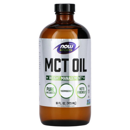 NOW Foods, Sports, MCT 오일, 무맛, 473ml(16fl oz)
