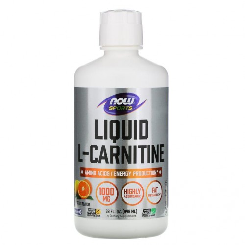 NOW Foods, Sports, 액상 l-카르니틴, 시트러스 맛, 1,000mg, 946ml(32fl oz)