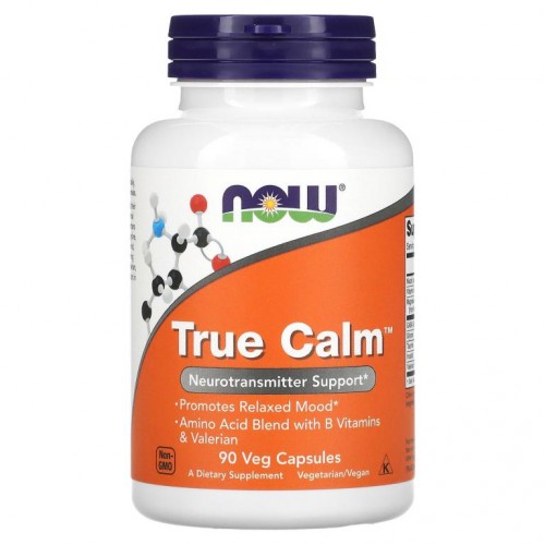 NOW Foods, True Calm, 베지 캡슐 90정