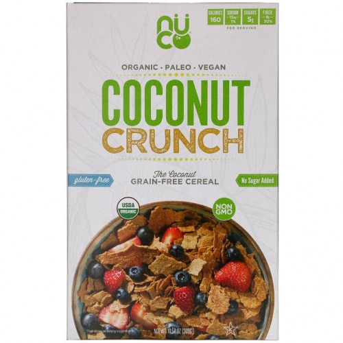 NUCO, 코코넛 크런치 시리얼, 300g(10.58oz)