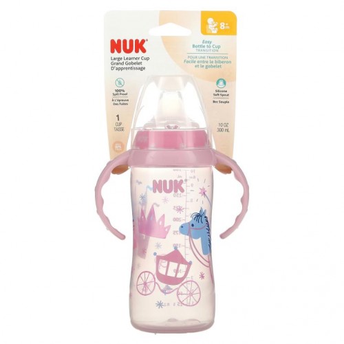NUK, 라지 러너 컵, 9개월 이상, 컵 1개, 300ml(10oz)