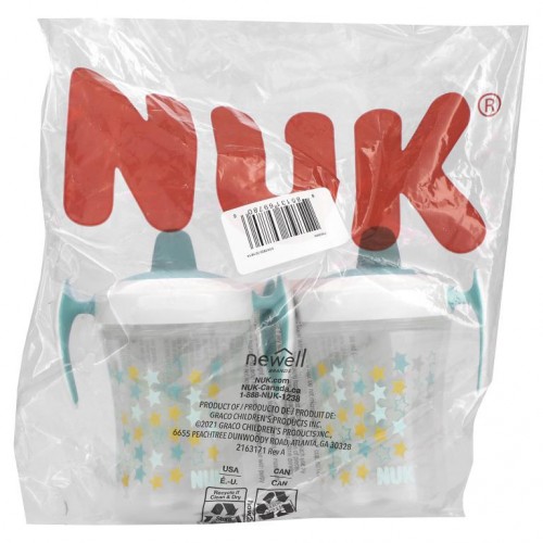 NUK, Evolution Learner Cup, Blue, 6+ Months, 2 Pack, 8 oz Each