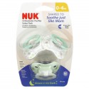 NUK, Orthodontic Pacifier Value Pack,, 0-6 Months, Green, 3 Pack
