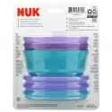NUK, Stacking Bowls, 4+ Months, Purple & Teal, 3 Bowls + 3 Lids