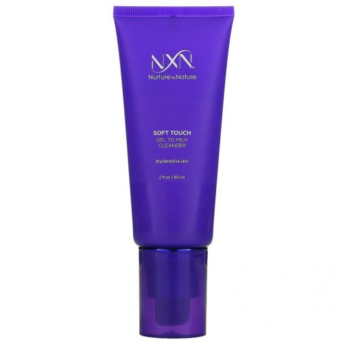 NXN, Nurture by Nature, Soft Touch, Gel-To-Milk Cleanser, 2 fl oz (60 ml)