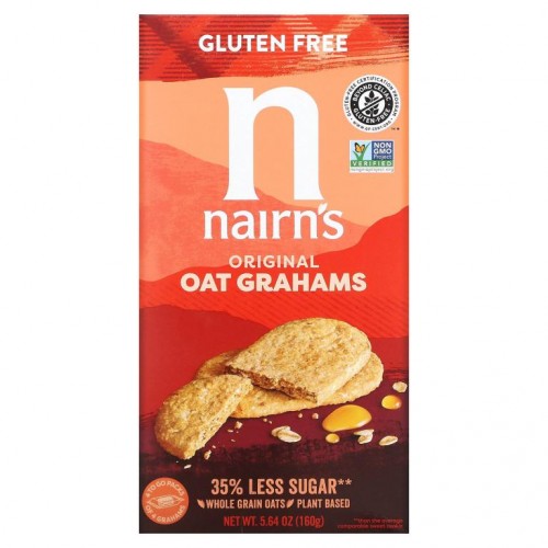 Nairn's, Gluten Free, Oatmeal Grahams, Original, 5.64 oz (160 g)