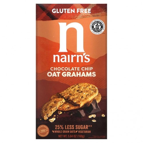 Nairn's, Oat Grahams, Gluten Free, Chocolate Chip, 5.64 oz (160 g)