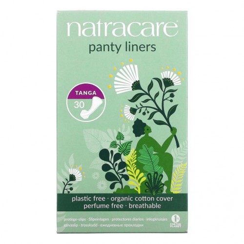 Natracare, 팬티 라이너, 유기농 면 커버, 삼각팬티용, 30개입