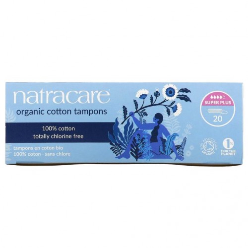 Natracare, 유기농 순면 탐폰, 슈퍼 플러스, 20개입