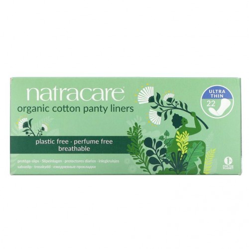 Natracare, 유기농 순면 팬티라이너, 울트라 씬, 22개