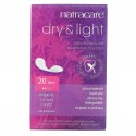 Natracare, Dry & Light, 유기농 순면 커버, 슬림형, 패드 20개입