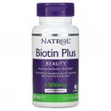 Natrol, 비오틴 플러스, 엑스트라 스트렝스, 5,000 mcg, 60정
