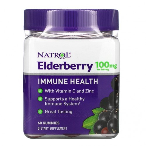 Natrol, 엘더베리 면역 건강, 50 mg, 구미젤리 60개