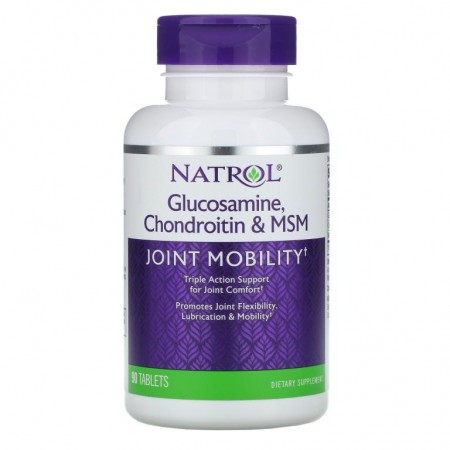 Natrol, 글루코사민, 콘드로이친 & MSM, 90 태블릿