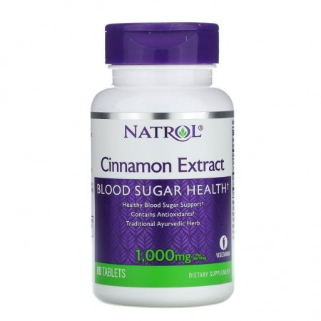 Natrol, 계피 추출물 500 ㎎, 80 정