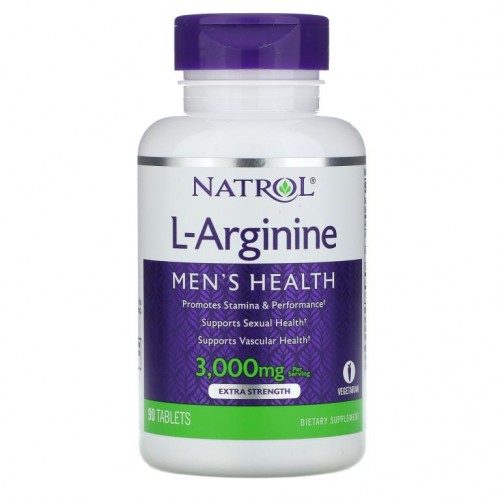 Natrol, L-아르기닌, 1,000mg, 90정