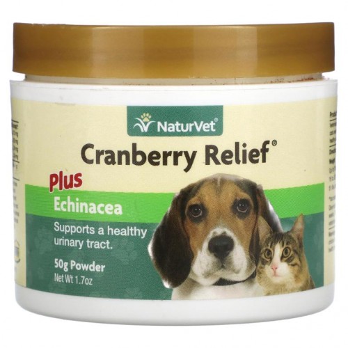 NaturVet, 크랜베리 릴리프 플러스 에키네시아, 반려견 및 고양이용, 1.7oz(50g)분말