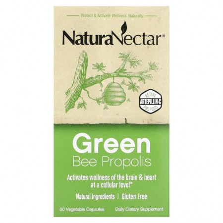 NaturaNectar, 그린 꿀벌 프로폴리스, 베지 캡슐 60정