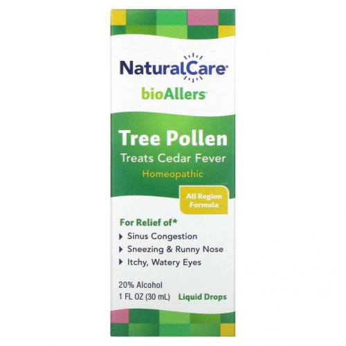 NaturalCare, BioAllers, 수목 꽃가루, 30ml(1fl oz)