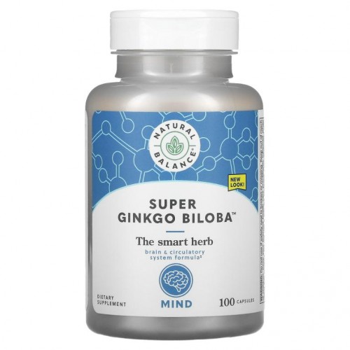 Natural Balance, 슈퍼 징코 빌로바, 캡슐 100정
