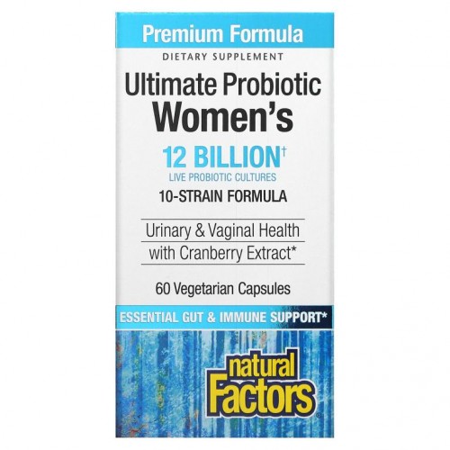 Natural Factors, 얼티밋 프로바이오틱 여성용, 120억 CFU, 베지 캡슐 60정