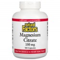 Natural Factors, 마그네슘시트레이트, 150mg, 캡슐 180정