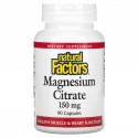 Natural Factors, 마그네슘시트레이트, 150mg, 캡슐 90정