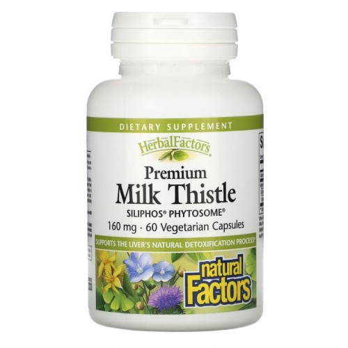Natural Factors, 프리미엄 밀크시슬, 160mg, 베지 캡슐 60정