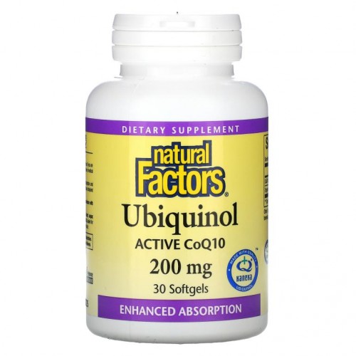 Natural Factors, 유비퀴놀, 200mg, 소프트젤 30정