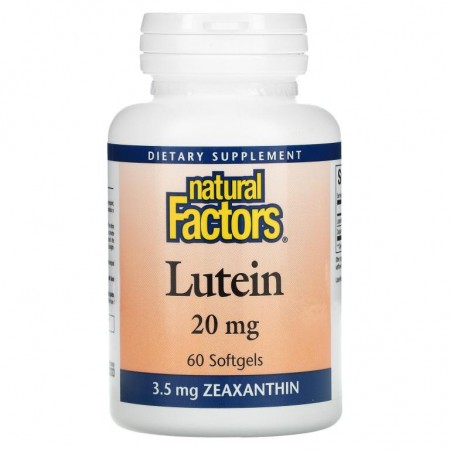 Natural Factors, 루테인, 20mg, 소프트젤 60정