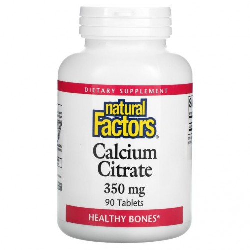 Natural Factors, 구연산칼슘, 350mg, 90정