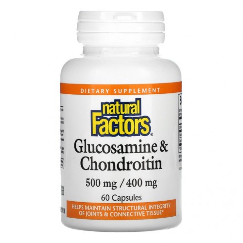 Natural Factors, 글루코사민 & 콘드로이친, 캡슐 60정
