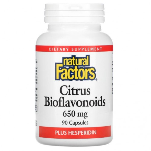 Natural Factors, 헤스피리딘 함유 시트러스 바이오플라보노이드, 650mg, 캡슐 90정