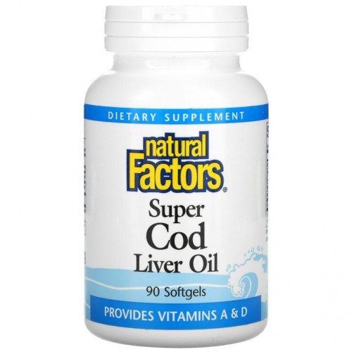 Natural Factors, 수퍼 대구 간유, 90소프트젤