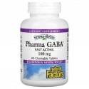 Natural Factors, 스트레스 완화, Pharma GABA, 100mg, 츄어블 60정