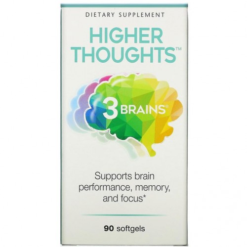 Natural Factors, 3 Brains, Higher Thoughts, 소프트젤 90정