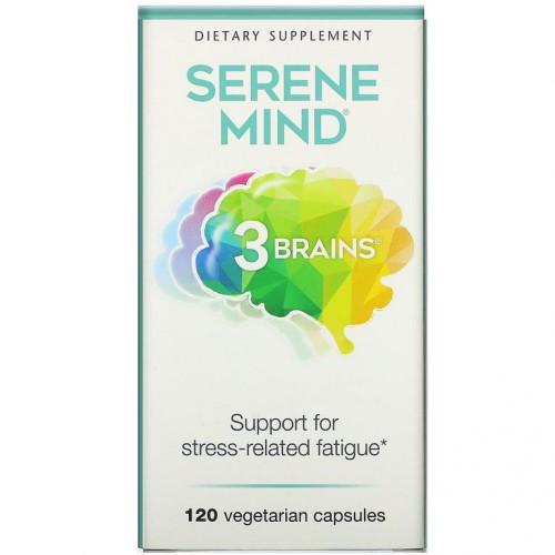 Natural Factors, 3 Brains, Serene Mind, 베지 캡슐 120정