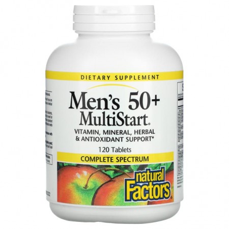 Natural Factors, 50세 이상 남성용 MultiStart, 120정